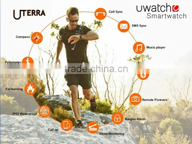 2015 New iOS Android Wrist watch with waterproof dustproof and shockproof function