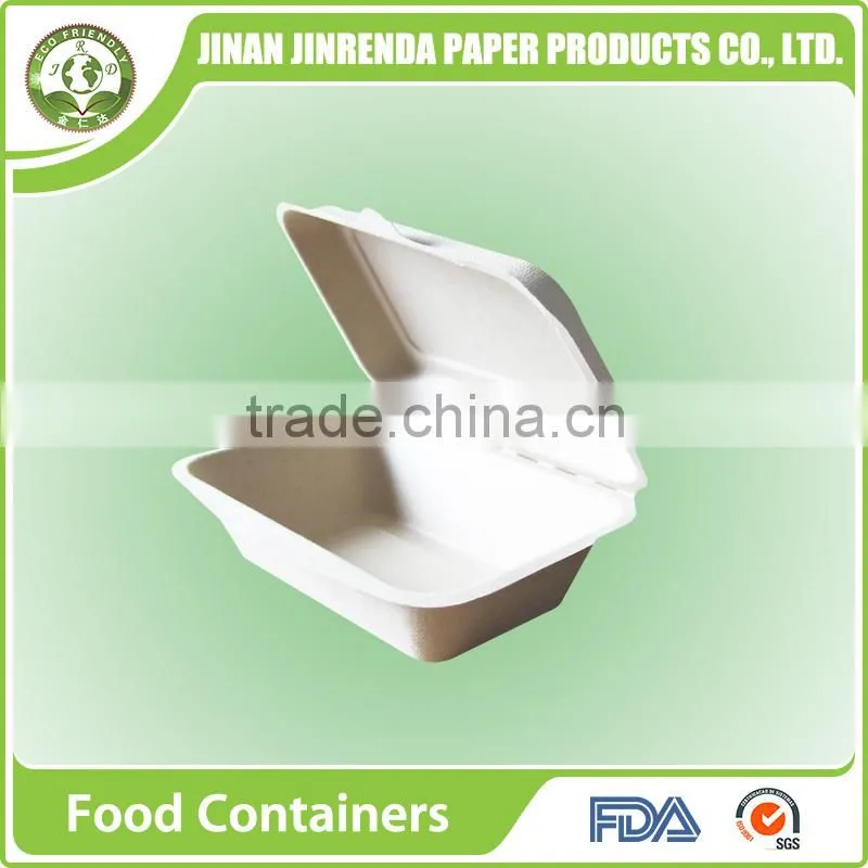 Disposable bio-degradable wheat straw pulp 600ML lunch