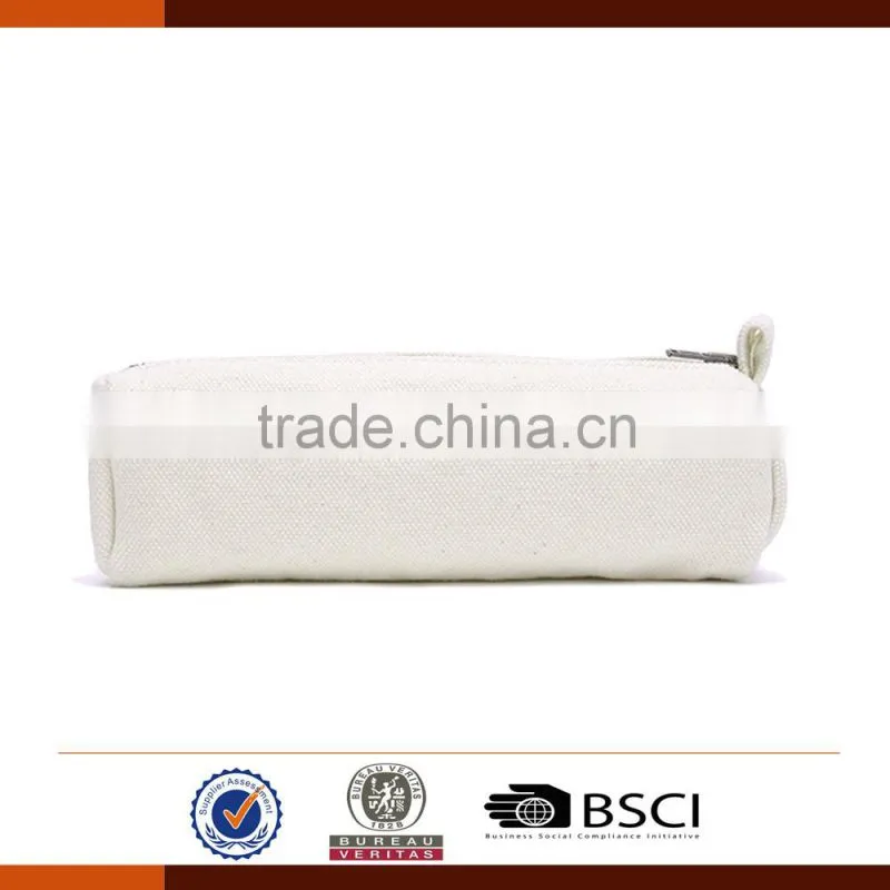 Custom White Canvas Pencil Case