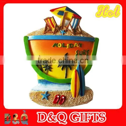 Souvenir resin beach style sand bucket magnet
