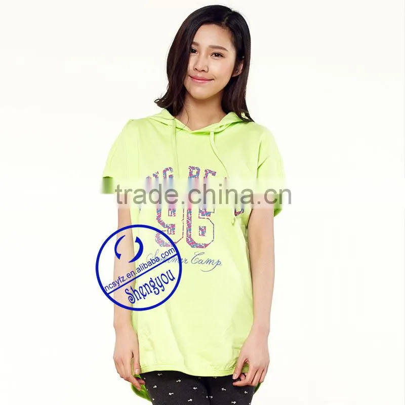 Custom women's pullover long line hoodies