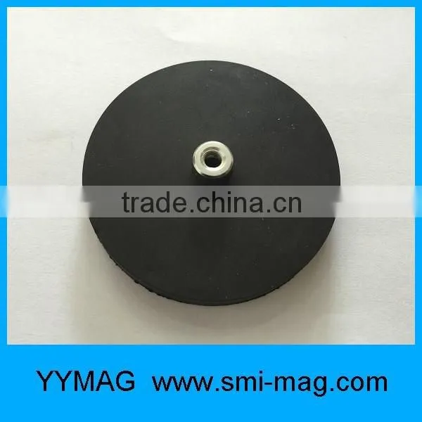 Multi-poles Rubber Covered neodymium POT Magnet For Taxi Signs
