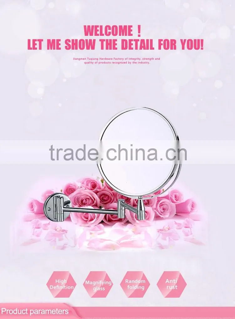 Bathroom magnifying wall shaving mirror