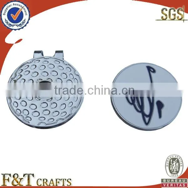 Promotional metal golf money clip and ball marker