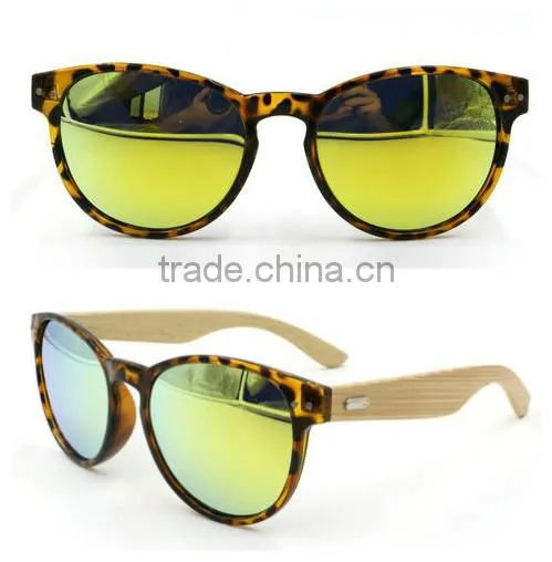 2016 hot selling mirror polarized lens wholesale wooden way leg sunglasses