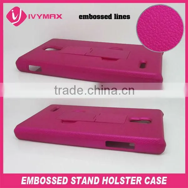 new embossed holster combo case for lg optimus p769 L9 phone case
