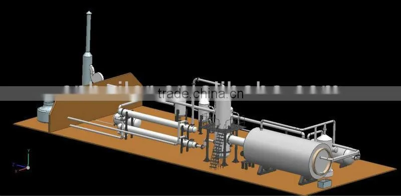 Waste tires pyrolysis unit