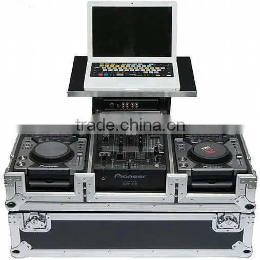 CDJ Workstation 350 / 400 Flightcase For Pioneer CDJ350 / CDJ 400 / DJM400 (black, silver)