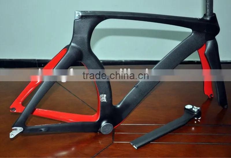 Chinese cheap bike,full carbon time trial TT frameset black matt/red glossy finish Fm018