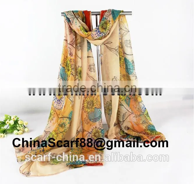 Floral infinity scarf