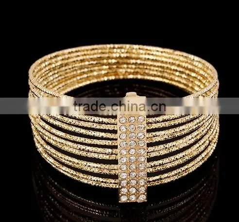 Vogue metal Silver wire surrounds Flower weaving opening Bracelet
