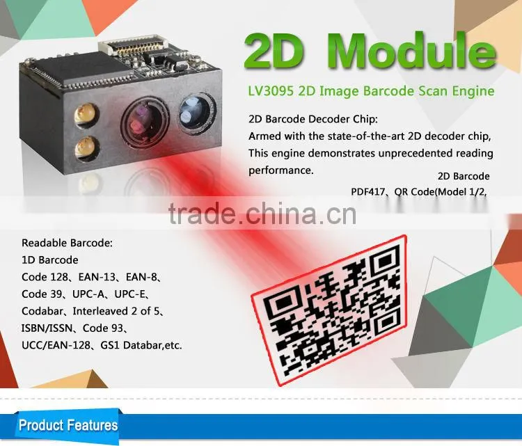 LV3095 2D bluetooth barcode scanner module, seamless replacement for Motorola 955SE