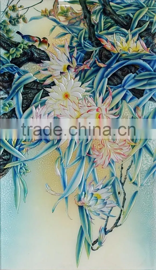 Custom Design Laminated Fusing Latest Glass Painting Designs