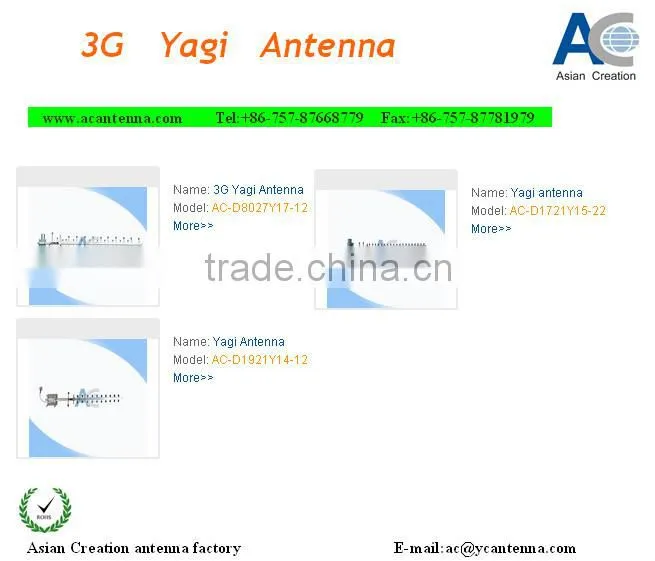 3g yagi antennawith SMA-male connector and 3-5 meter cable assembled