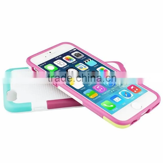New Style Colorful Hybrid case for iphone6 6s Contrast Color PC + TPU back cover case For iphone 6 6S