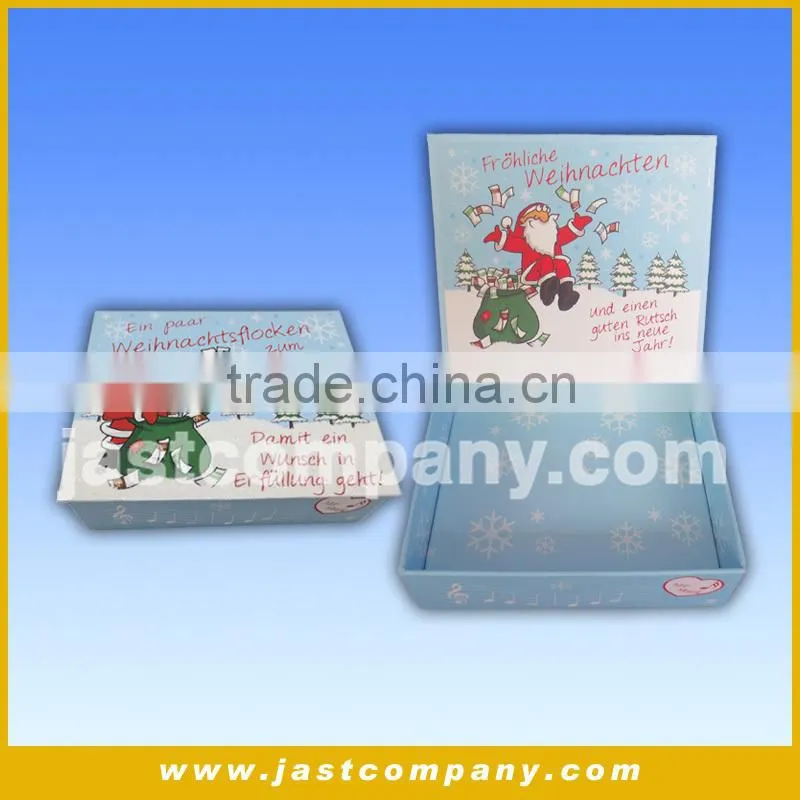 Flat pack music paper gift box for Christmas