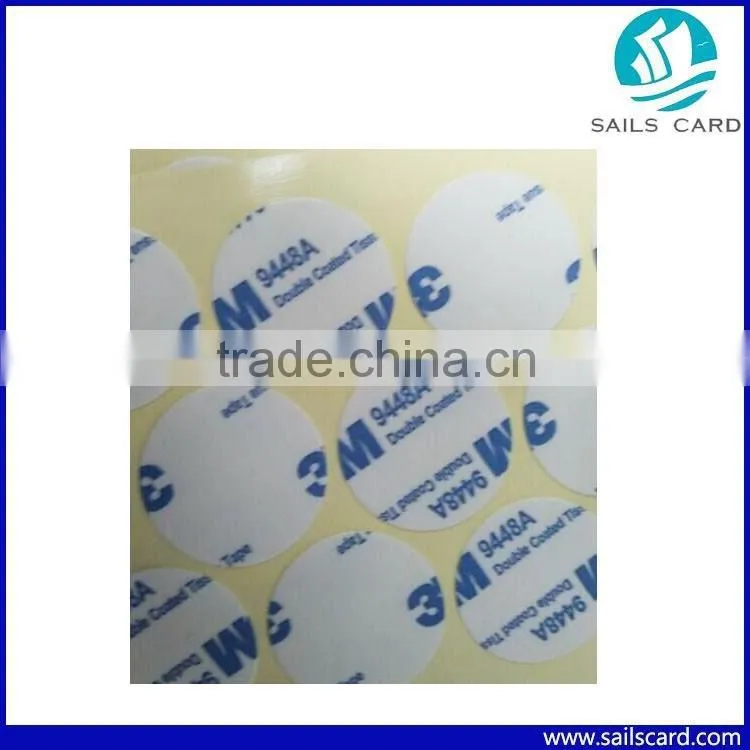 34mm RFID patrol tag with one hole and 3M glue NFC tag for Patrol system