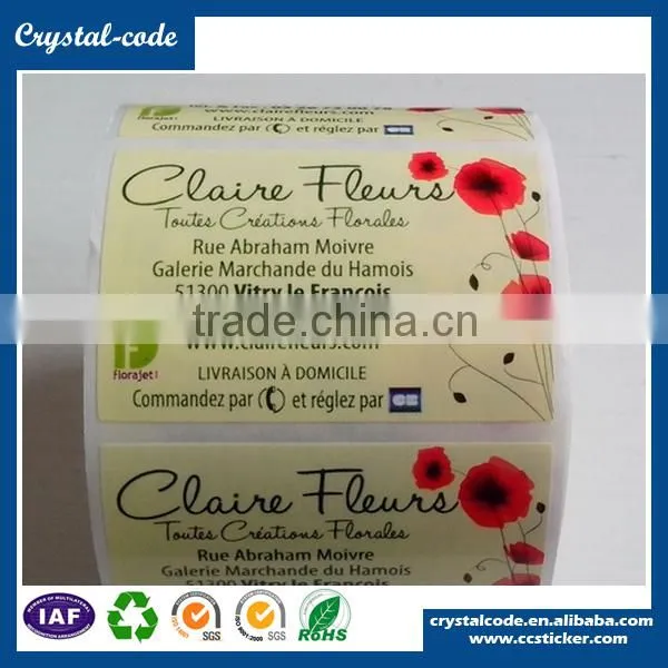 Various materials adhesive labels custom self waterproof adhesive sticker