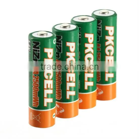 Ni-Zn 1.6V AA 2500mwh pre-charged rechargeable battery