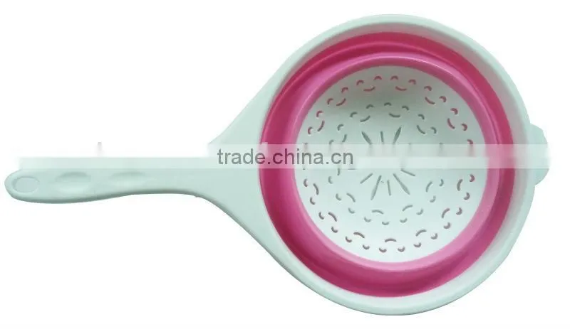 kitchen folding plastic colander plastic sink colander