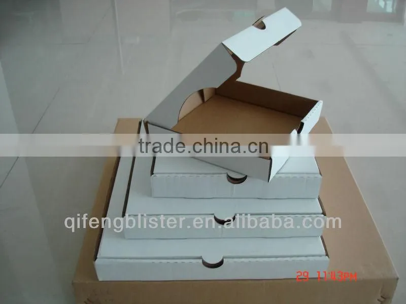 Wholesale plain white corrugated pizza box/high quality and reasonable price pizza box