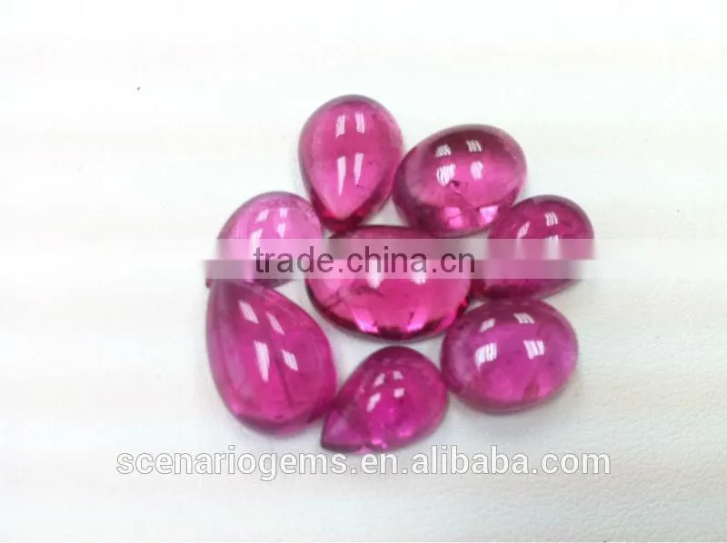 #AMZZ Natural Free Shape Size Cabs Loose Gemstone Rubellite Cabochon