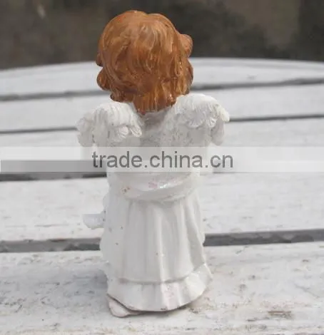 resin christmas angel with star statue for home/office decoration