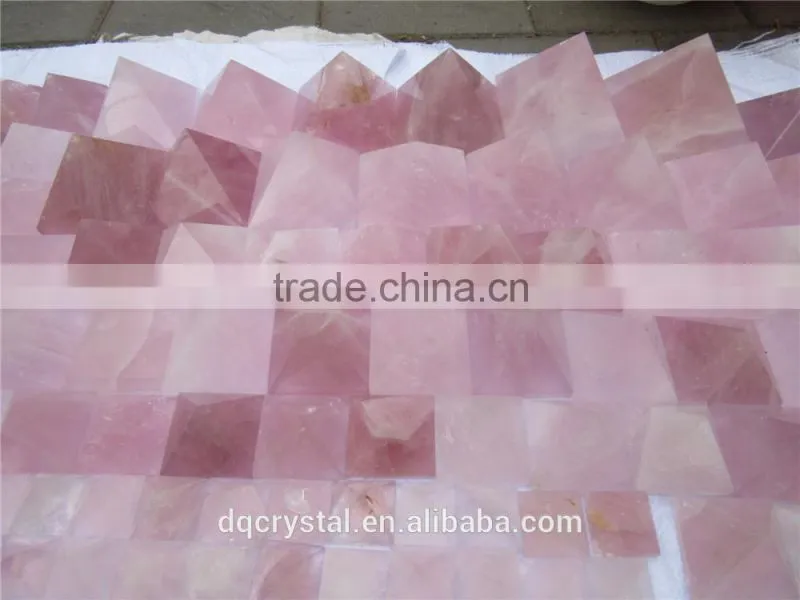 Natural Rose Pink Quartz Crystal Pyramid/crystal Stone Pyramid
