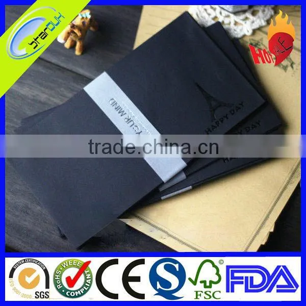 recycled customized black envelope hot sell