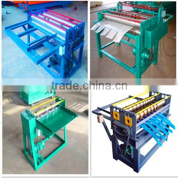 Sheet metal leveling and slitting machine