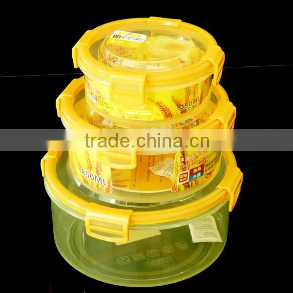 2016 NEW ARRIVAL 500ml square plastic food container with silicone co-injected lid