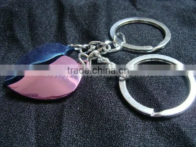 Hot selling fashion heart key couple keychain