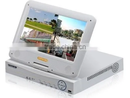 Hot selling for 4CH AHD (AHD/DVR/NVR/HVR) LCD DVR 10.1 inch LCD H.264 Network DVR HK-AHD1004M
