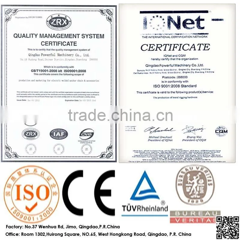 EUROPEAN TYPE STAINLESS STEEL SHACKLE DEE TYPE