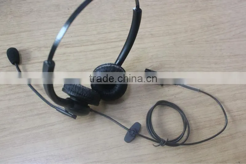 Professional noise cancelling call center headset with QD optional