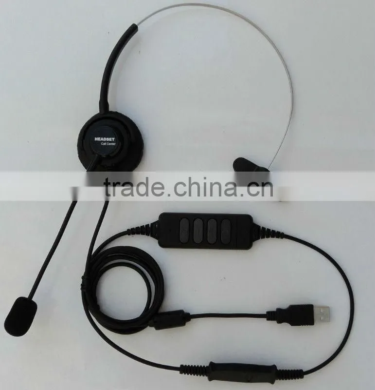 Monaural type telephone headset with rj11 for call center with QD optional (OEM/ODM)