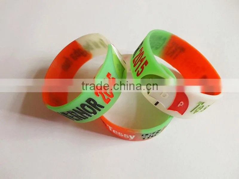 silicone factory customized logo designed wristband