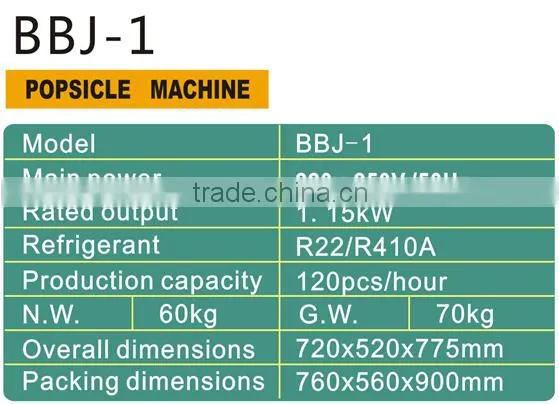 BBJ-1 Popsicle machine