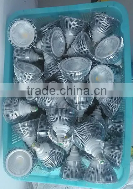 ce aluminum e27 220v 110v 15w 20w 24w optional cob spotlight led par38 with 100lm/w