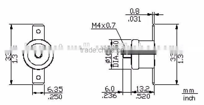 T24-4A-RF2-A Bimetal Thermostat