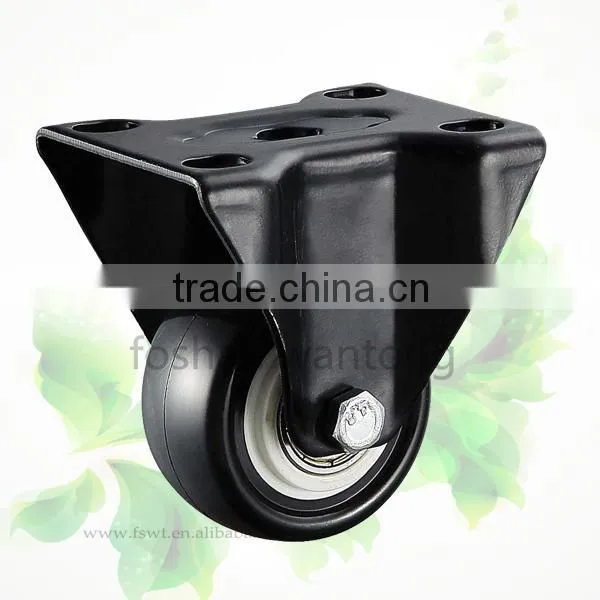 Light Duty Industrial Caster Black Polyurethane Wheel Small Caster