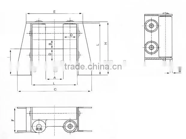 Marine German Standard Four-rollers Fairlead, Ship fairlead