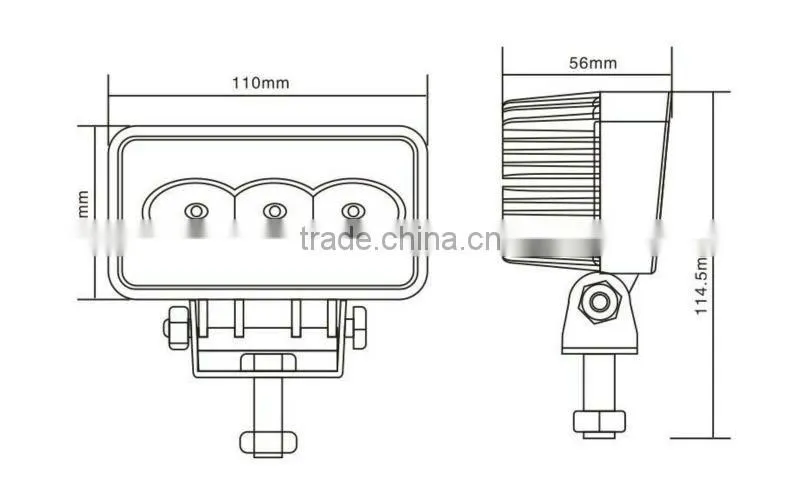 Super bright factory price 9W LED work light tractor LED work lamp 12V/24V