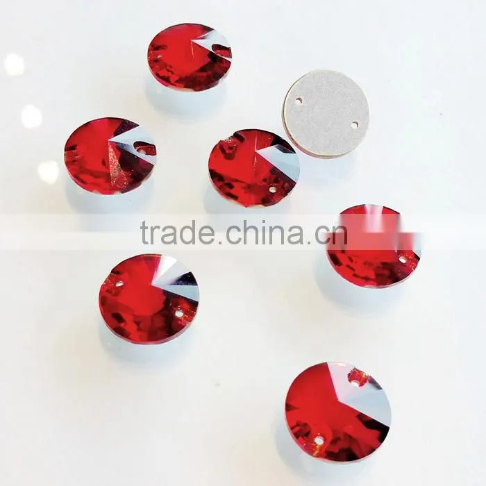 Light Topaz Rivoli Sew On strass