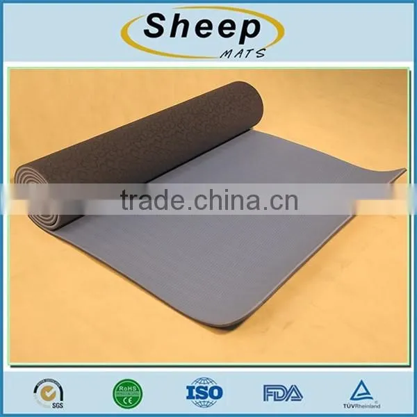 Eco-friendly non slip soft exercise training fitness tpe yoga mat