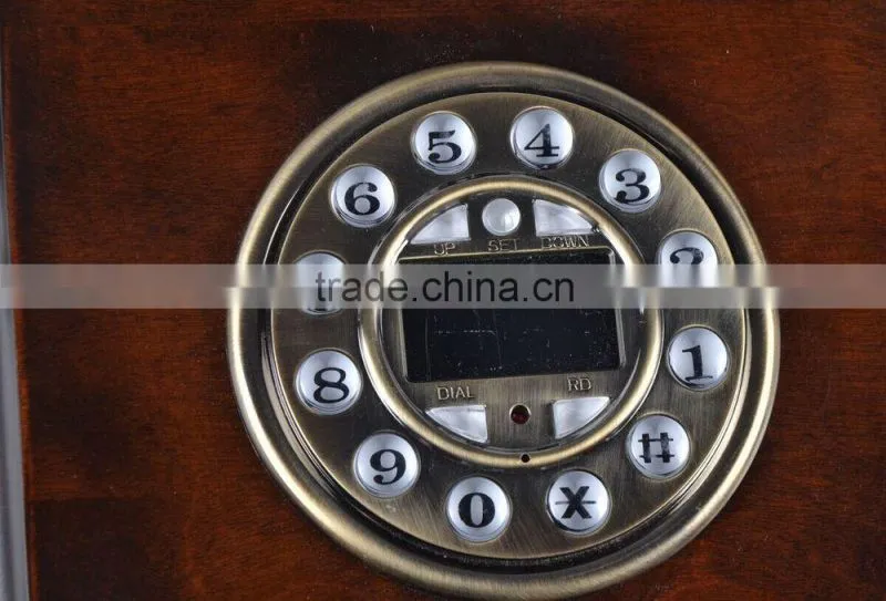 Antique Wooden Phone Home Decorative Wall Mounted Telephone Corded