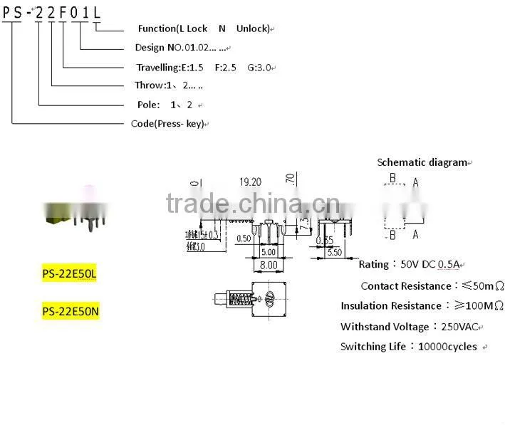 on off push switch