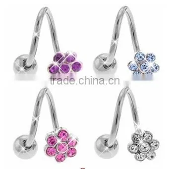HOT Stainless Steel S Spiral Helix Ear Stud Lip Nose Ring Cartilage Piercing