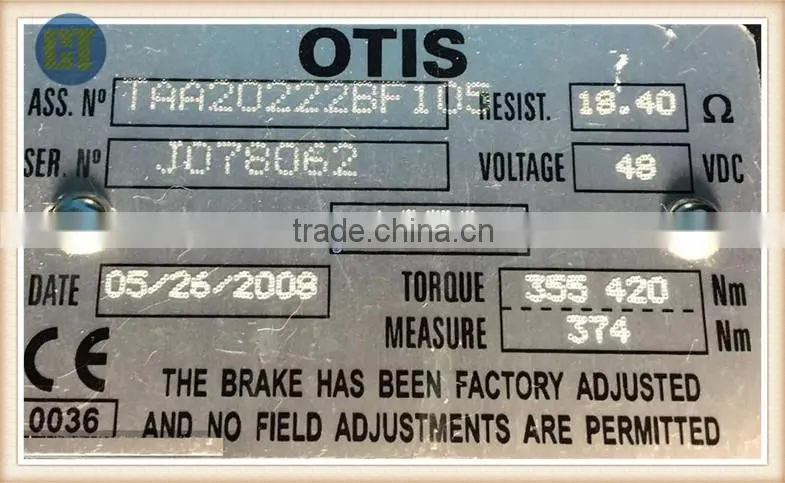 elevator parts TAA20222BF105 Main Motor Brake Brake