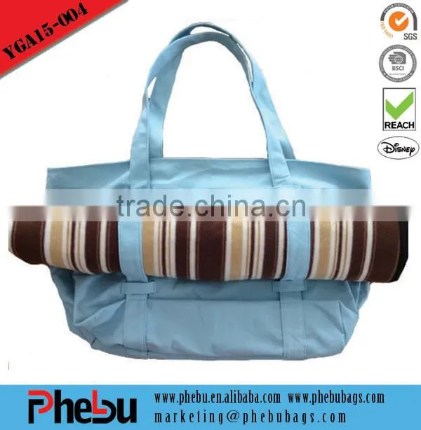 Simple canvas tote yoga bag for ladies (YGA15-010)